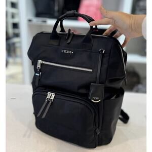 NEW Tumi Voyageur IRMA 16.1” FRAMED Polyester Laptop Backpack - BLACK w/ Silver